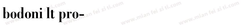 bodoni lt pro字体转换